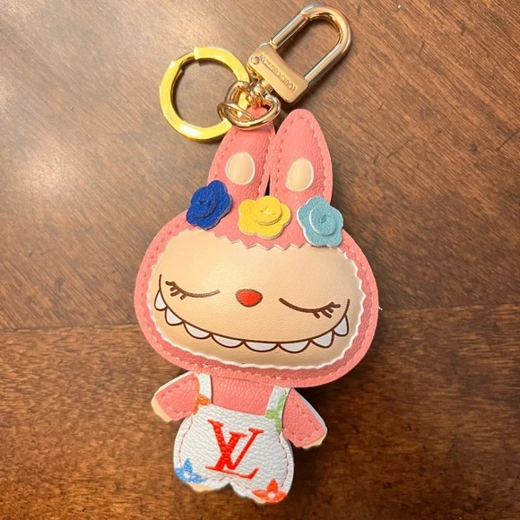 Labubu Fashion Bag Charm With Gold Hardware - Picture 1 of 6